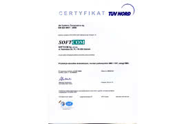 SOFTCOM uzyskał certyfikat ISO EN ISO 9001:2008