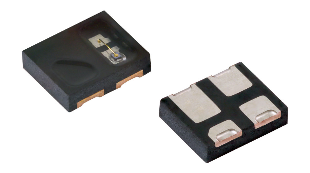 Odbiciowy czujnik optyczny o wymiarach 2,5 x 2,0 x 0,6 mm z kwalifikacją AEC-Q101