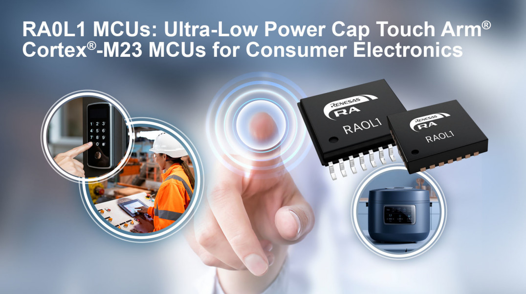 Mikrokontrolery z rdzeniem ARM Cortex-M23 i wbudowanym kontrolerem ekranów dotykowych