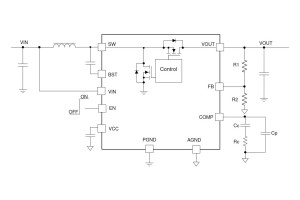 Konwerter DC-DC boost o wydajności prądowej 15 A w obudowie o powierzchni 3,0 x 2,5 mm
