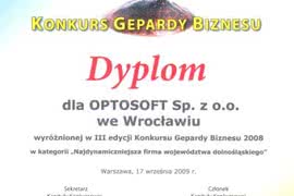 Optosoft Gepardem Biznesu 2008 