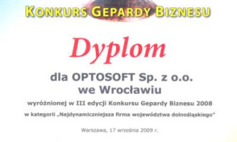 Optosoft Gepardem Biznesu 2008