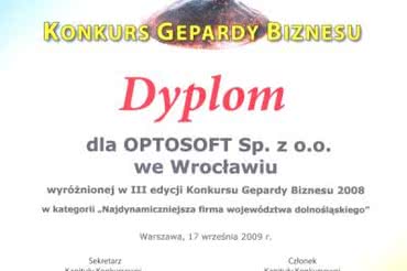 Optosoft Gepardem Biznesu 2008 