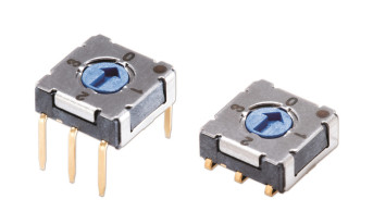 Mikroprzełączniki obrotowe o wymiarach 7,2 x 7,2 x 2,9 mm z 5 typami wyprowadzeń THT i SMD