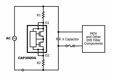 Układy bezpiecznego rozładowania kondensatorów X o pojemności od 100 nF do 6 µF 