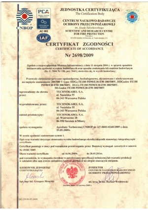Technokabel z certyfikatem CNBOP