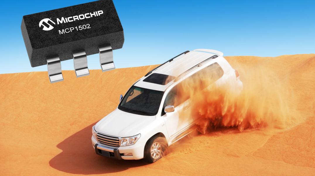 Źródło napięcia referencyjnego MCP1502 o małym dryfcie i szerokim zakresie temperatury pracy
