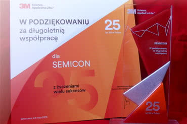 Semicon wyróżniony za długoletnią współpracę z firmą 3M 