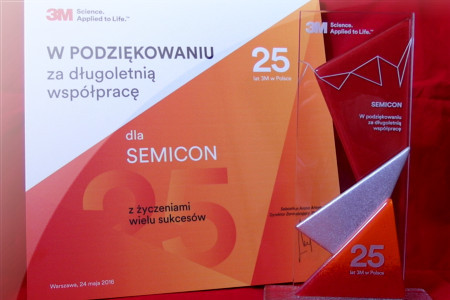 Semicon wyróżniony za długoletnią współpracę z firmą 3M