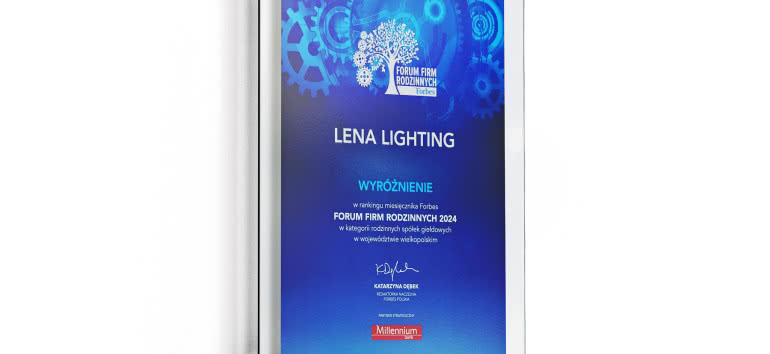 Lena Lighting jedną z najcenniejszych firm według Forbesa 