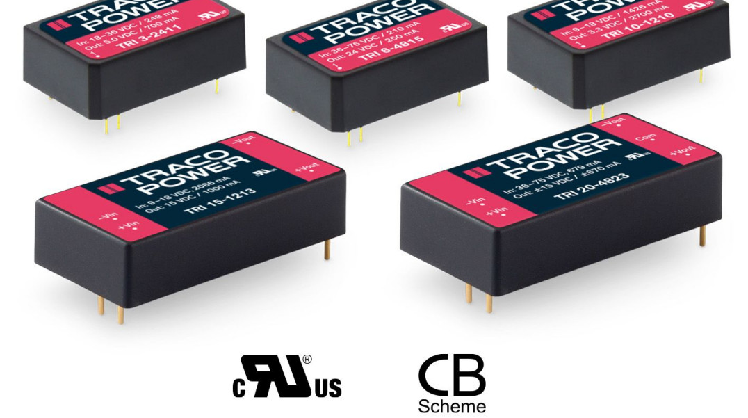 Konwertery DC-DC o mocy znamionowej 3...20 W i napięciu pracy 1000 VAC rms