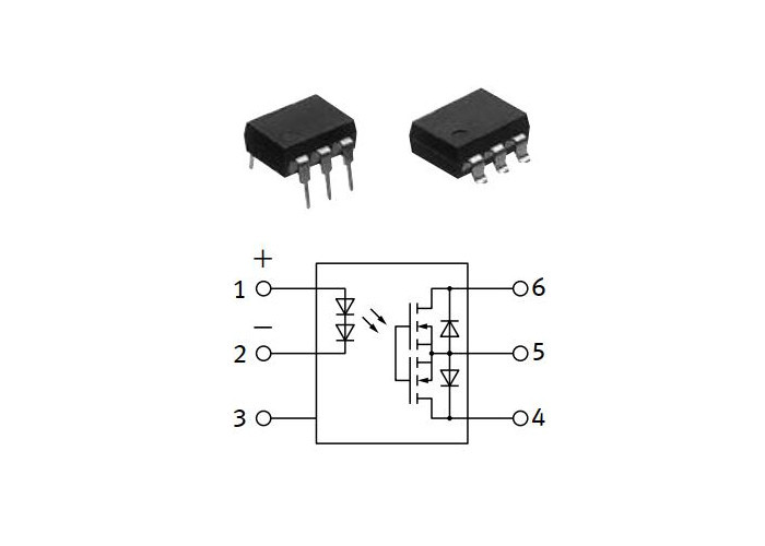 Fotoprzekaźnik SPST NO o parametrach wyjściowych 1200 V/0,75 A w obudowie DIP-6
