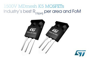Pierwsze na rynku superzłączowe MOSFETy o napięciu przebicia 1500 V