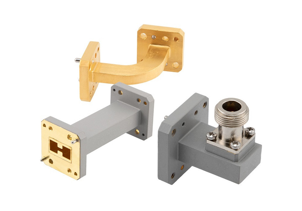 Elementy falowodowe Double Ridge rozmiaru WRD-180, WRD-650 i WRD-750