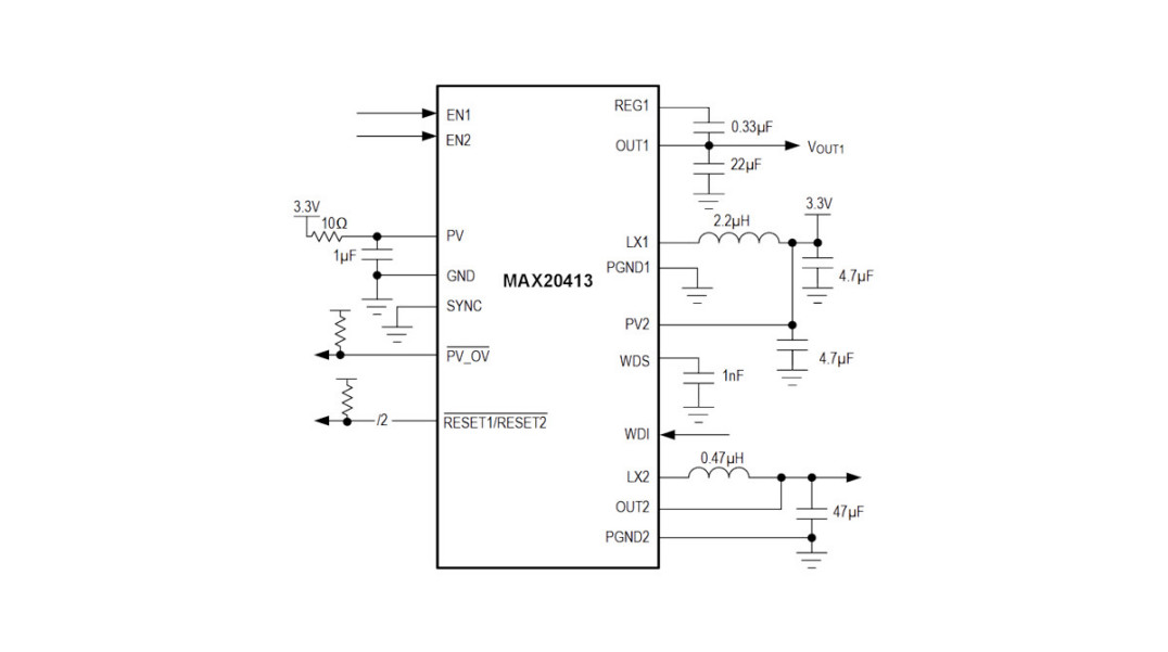Podwójny konwerter DC-DC step down + boost z programowalnym watchdogiem