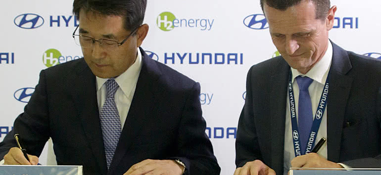 Hyundai dostarczy szwajcarskiej firmie H2 Energy tysiąc samochodów ciężarowych na wodór 