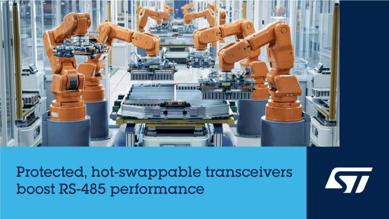 Transceiver RS-485 o szybkości transmisji do 40 Mbps z wyjściem zgodnym z PROFIBUS