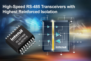 Szybkie transceivery RS-485 o napięciu pracy do 1000 V rms i wzmocnionej izolacji do 6 kV