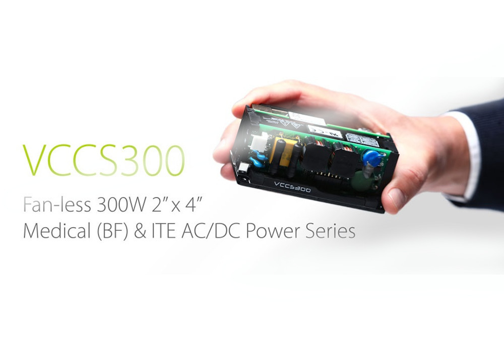 300-watowy zasilacz medyczny o sprawności do 95% i dużej gęstości mocy