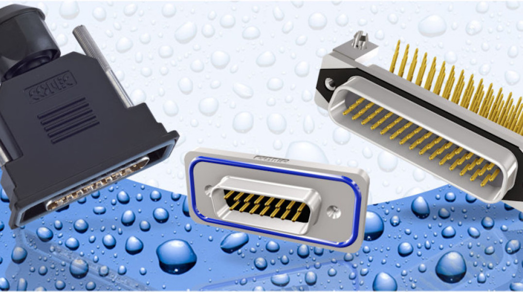 Złącza D-Sub o stopniu ochrony IP67 z wewnętrznym filtrem EMC