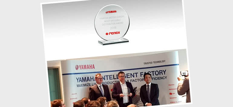 Renex dystrybutorem roku firmy Yamaha w Europie 