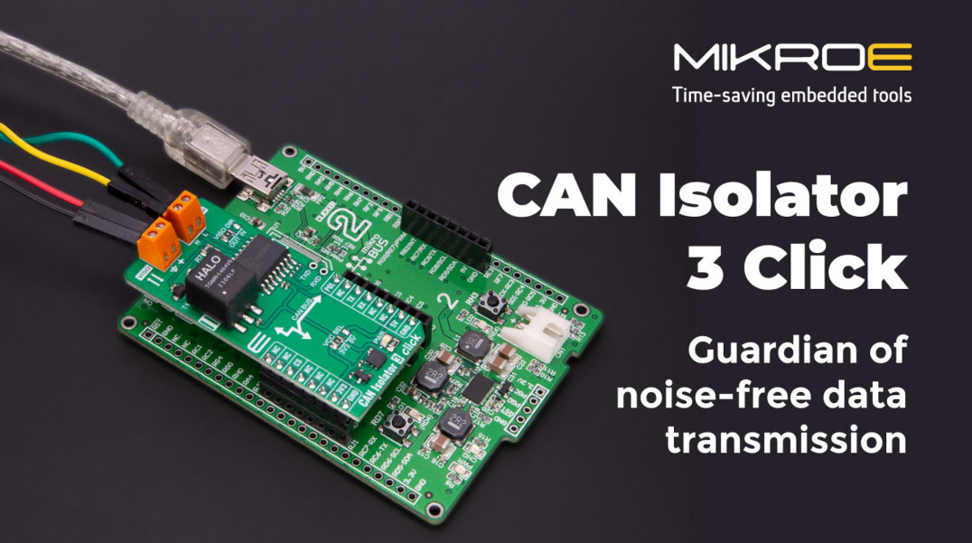 Moduł Click CAN Isolator 3 do transmisji danych przez izolowaną szynę CAN