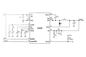 Miniaturowy 3-amperowy regulator DC-DC Buck do elektroniki samochodowej