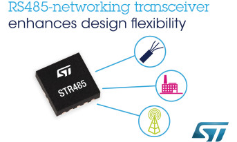 Elastyczny transceiver RS485 z wejściem wyboru szybkości transmisji i napięciem zasilania od 1,8 V