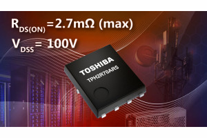 100-woltowy n-kanałowy MOSFET rozmiaru 6,1 x 5,15 mm o rezystancji RDS(ON) równej 2,7 mΩ