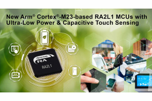 Ultraenergooszczędne mikrokontrolery z rdzeniem Arm Cortex-M23 i kontrolerem ekranu dotykowego