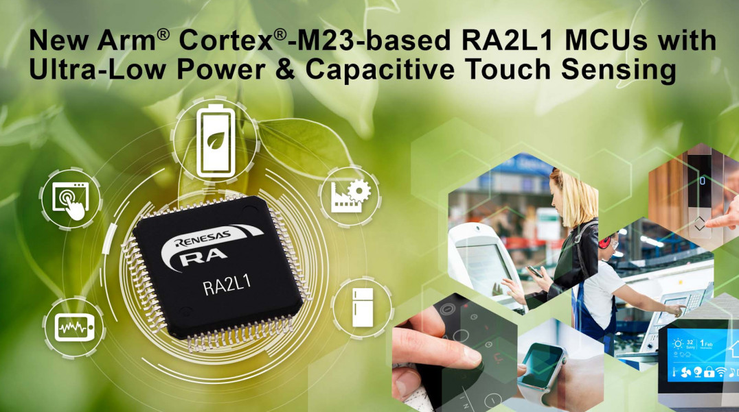 Ultraenergooszczędne mikrokontrolery z rdzeniem Arm Cortex-M23 i kontrolerem ekranu dotykowego