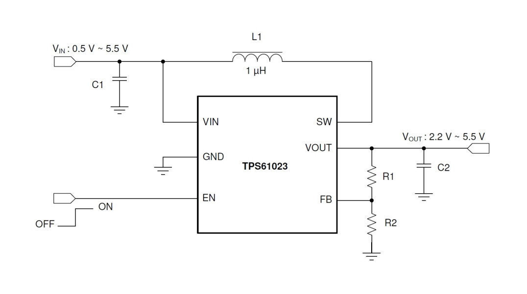 Miniaturowy konwerter DC-DC Boost o napięciu wejściowym od 0,5 V