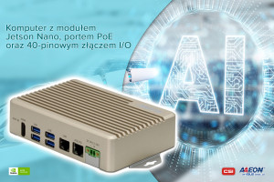 Komputer kompaktowy z modułem Jetson Nano™, portem PoE oraz 40-pinowym złączem I/O