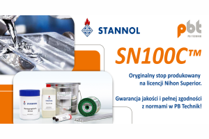 SN100C - certyfikowany bezołowiowy stop lutowniczy