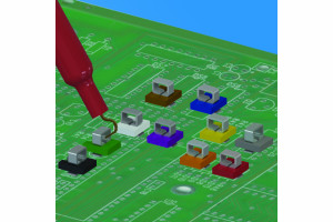 Punkty testowe SMD 3,0 x 2,5 x 2,5 mm w różnych wariantach kolorystycznych