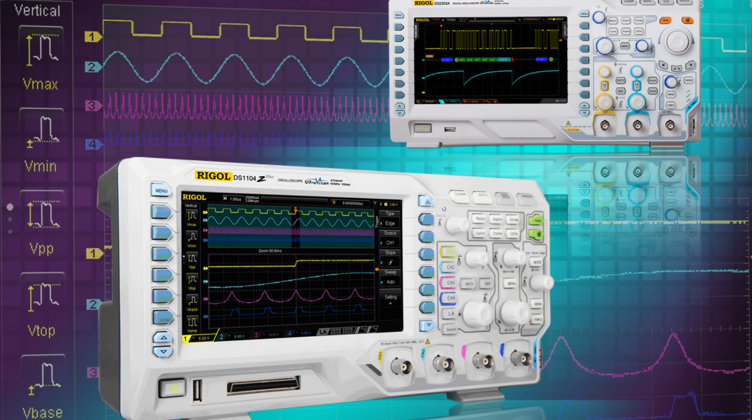Tanie oscyloskopy DS1000Z i DS2000A w wersji z generatorem AWG i analizatorem stanów logicznych