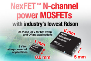 Tranzystory MOSFET rodziny NexFET o rekordowo małej rezystancji R<sub>DS(on)</sub>