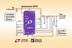 Kontroler DC-DC o poborze prądu 15 &micro;A w stanie spoczynkowym z możliwością pracy w 5 topologiach