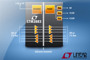 6-kanałowy izolator 2500 V rms dla szyn SPI i I²C