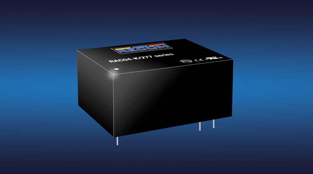 4-watowe przetwornice AC-DC o izolacji 4 kV<sub>AC</sub> do urządzeń IT i przemysłowych