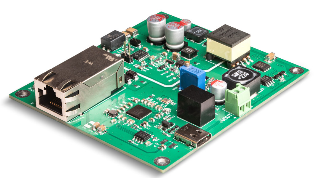 Projekt referencyjny adaptera PoE+ z interfejsami USB 3.1 Type-C i GbE