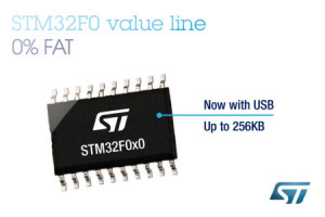 Nowe mikrokontrolery STM32F0 Value Line z portem USB i większą pamięcią Flash