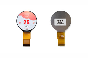 Okrągły wyświetlacz IPS 1,28" o szerokim kącie widzenia i dużej jasności