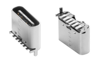Tanie, pionowe gniazdo USB Type-C power-only o parametrach znamionowych 20 VDC/3 A