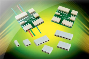 Płaskie złącza poke-home o grubości 2,5 mm i obciążalności 300 V/8 A